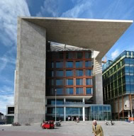 front view of the Amsterdam public library (Centrale Bibliotheek)