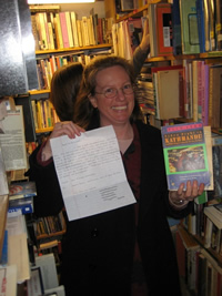 Jennifer Rohan, iServe Community Liaison, finds the perfect book to send a prisoner