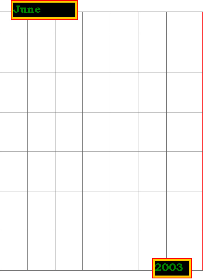 2002/2003 Event Calendar