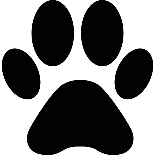 dogs paw print cartoon icon