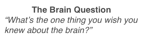 The Brain Question
“What’s the one thing you wish you knew about the brain?”