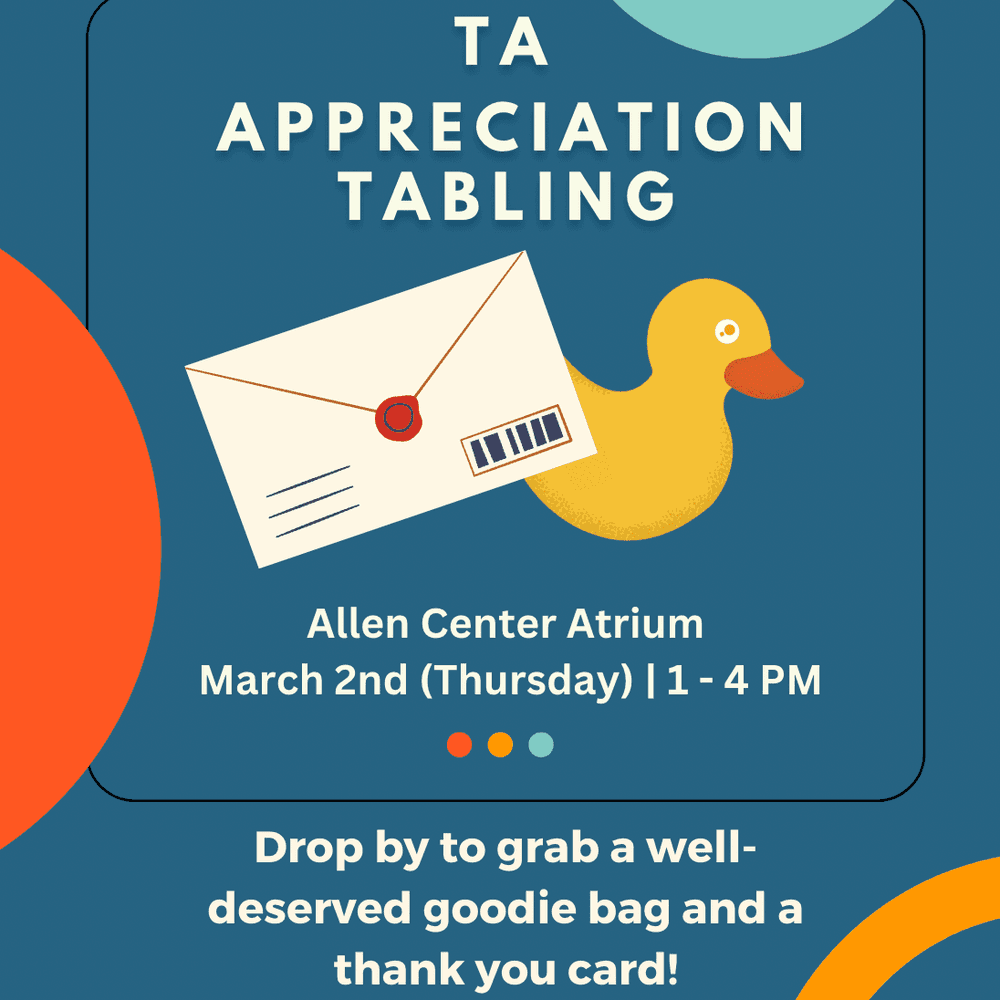 Graphic for TA Appreciation Tabling