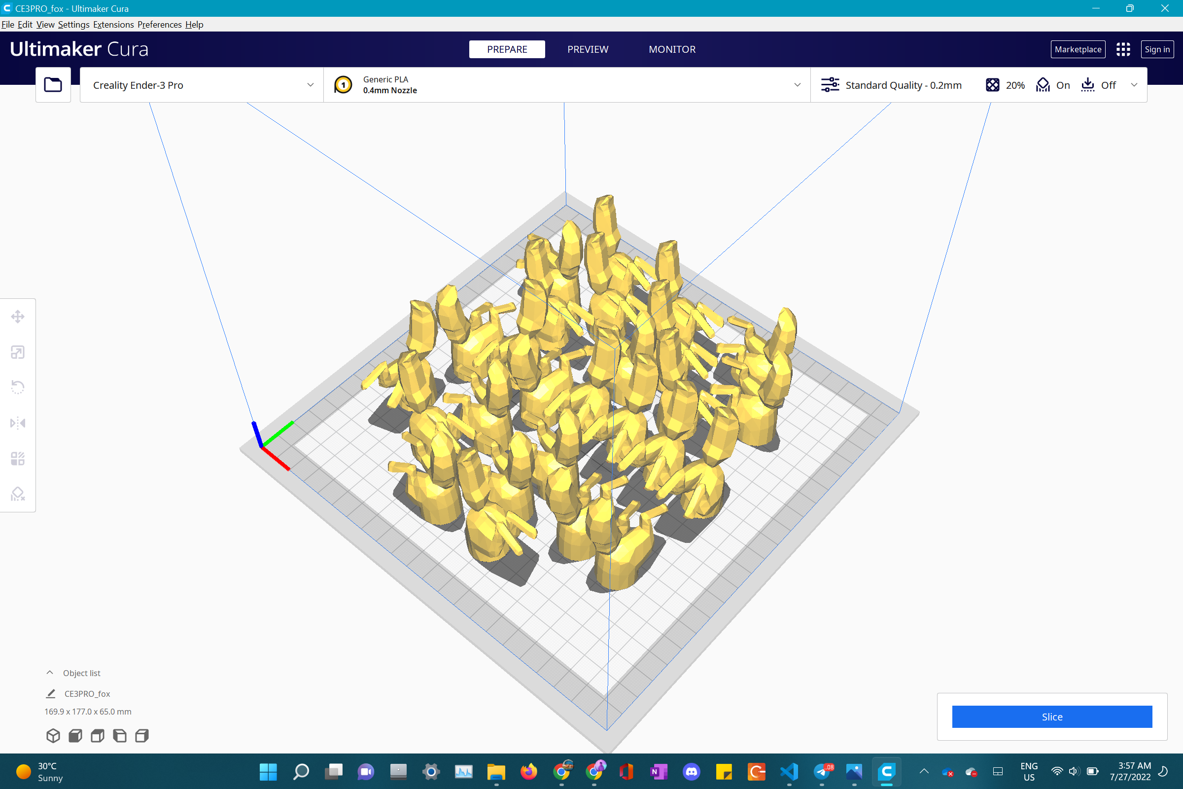 foxes imported into Cura