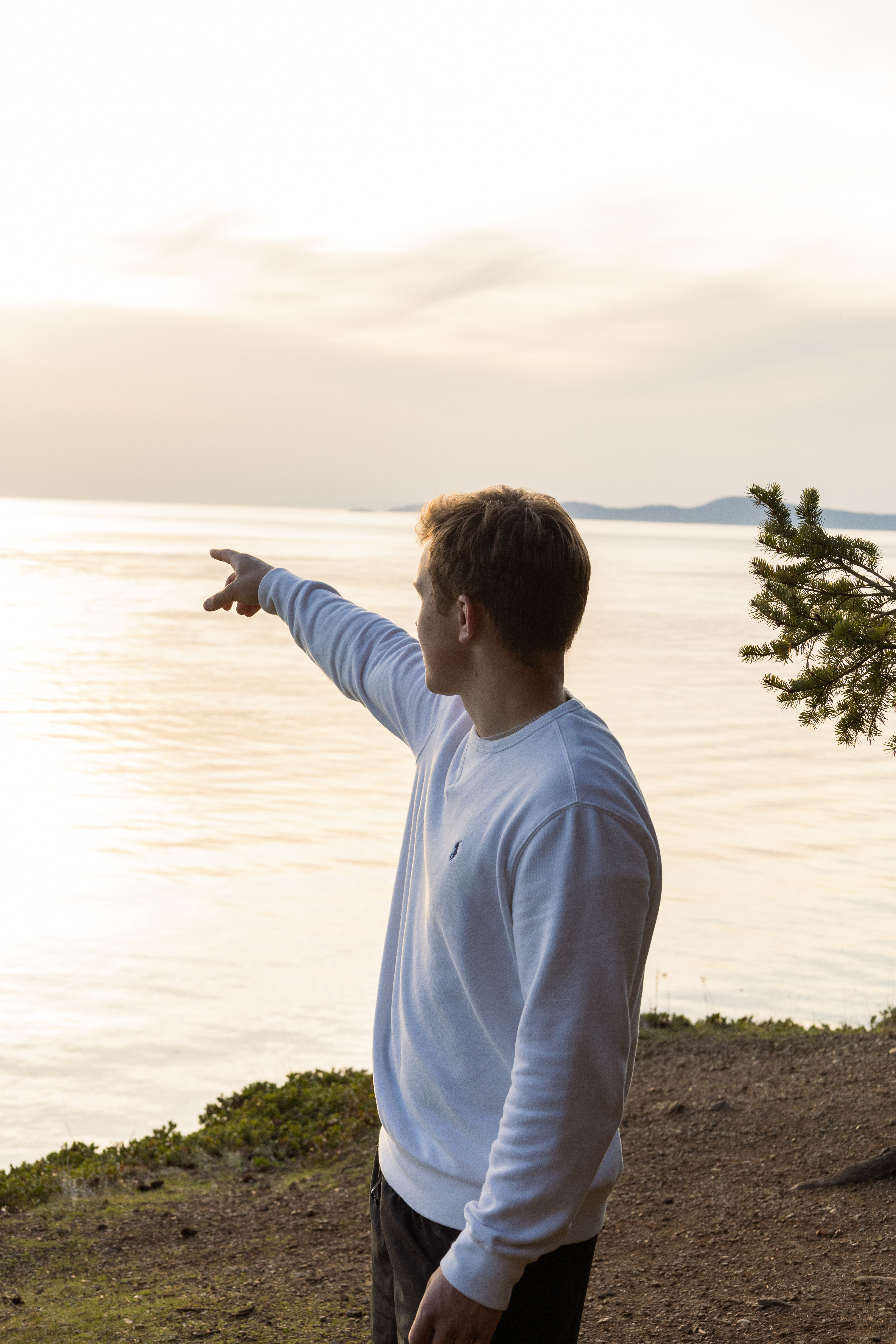looking out over water