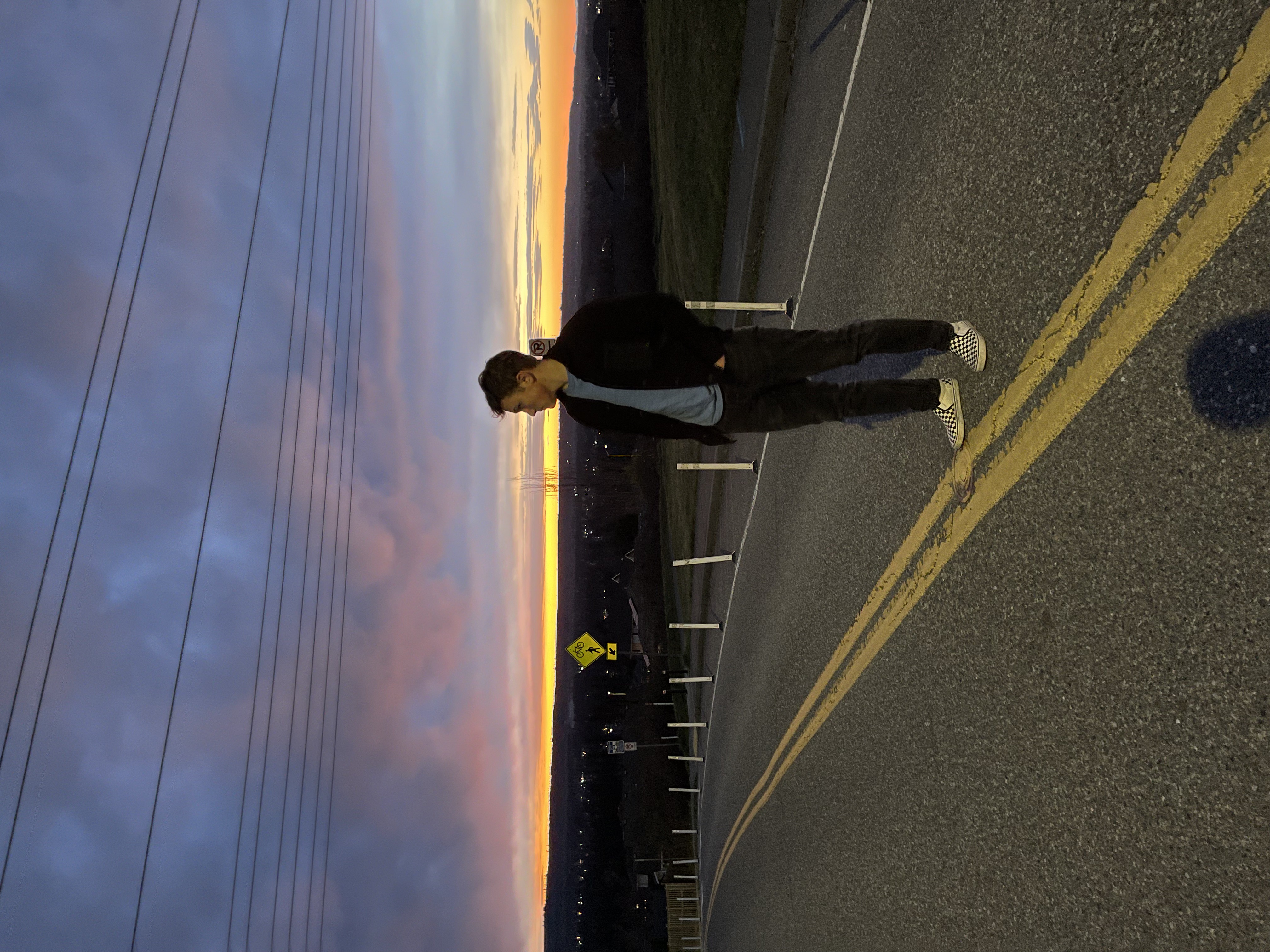 looking out over the city while on a hill